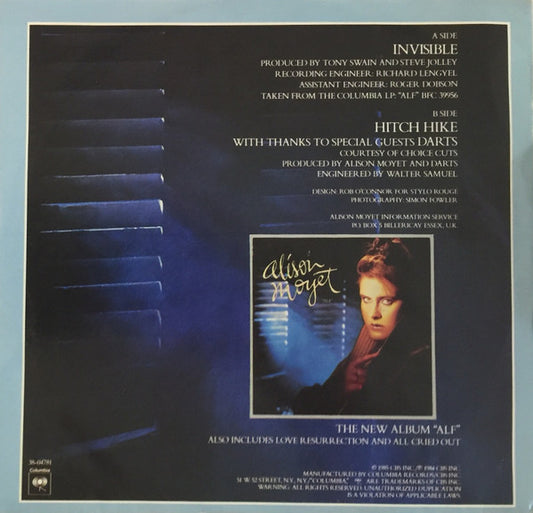 Alison Moyet : Invisible (7", Single, Styrene, Pit)