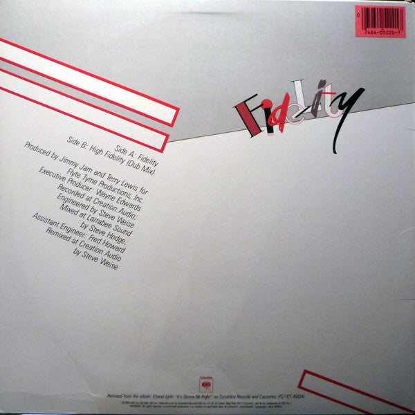 Cheryl Lynn : Fidelity (12")