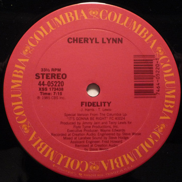 Cheryl Lynn : Fidelity (12")