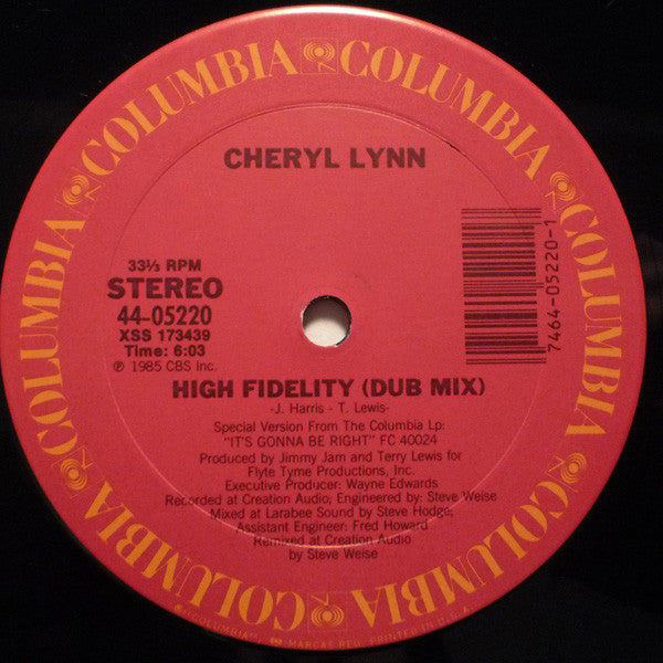Cheryl Lynn : Fidelity (12")