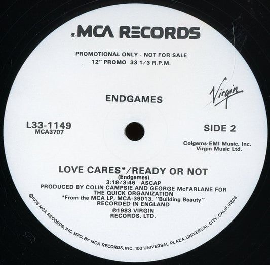 Endgames : Love Cares (12", Single, Promo)