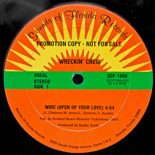 Wreckin' Crew : Wide (Open Up Your Love) (12", Promo)