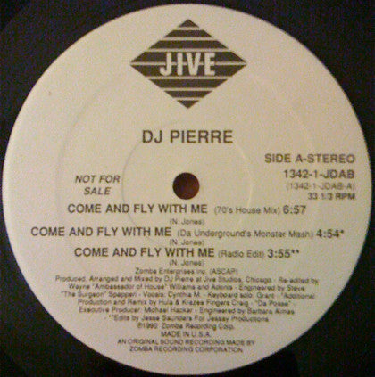 DJ Pierre : Come And Fly With Me (12", Promo)