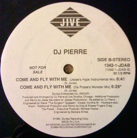 DJ Pierre : Come And Fly With Me (12", Promo)