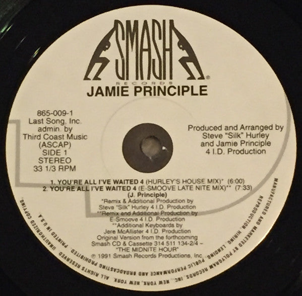 Jamie Principle : You're All I've Waited 4 (12", Promo)