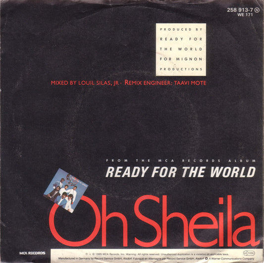 Ready For The World : Oh Sheila (7", Single)