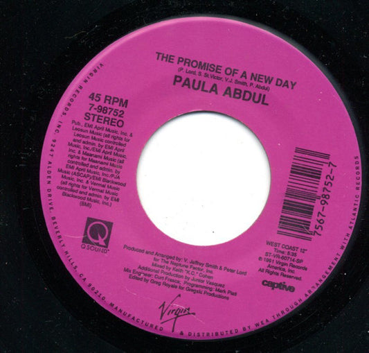 Paula Abdul : The Promise Of A New Day (7", Single)