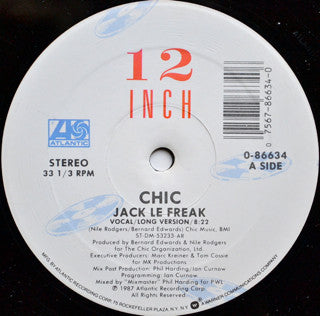 Chic : Jack Le Freak (12", Single, Lab)