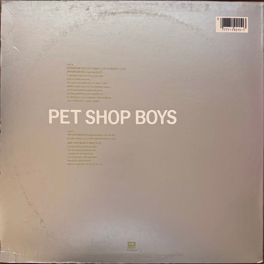 Pet Shop Boys : Opportunities (Let's Make Lots Of Money) (12", Single, All)