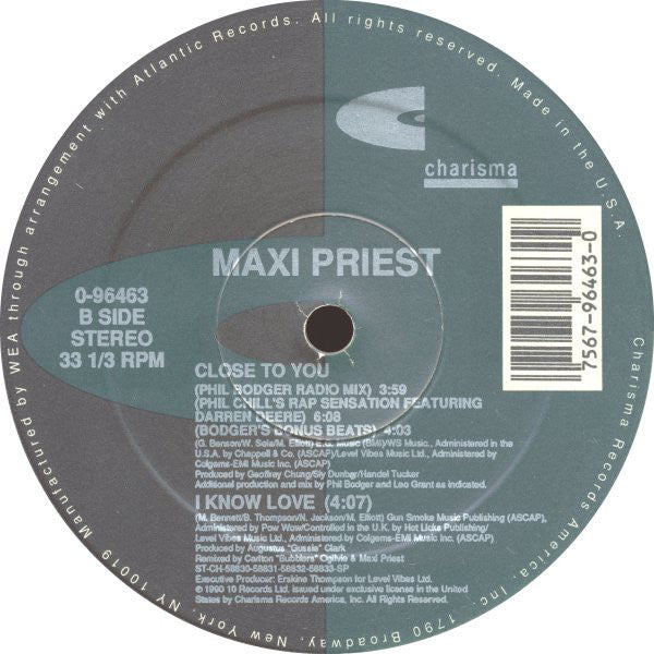 Maxi Priest : Close To You (12", SRC)