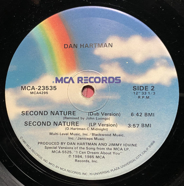 Dan Hartman : Second Nature (12" Version) (12", Single, MCA)