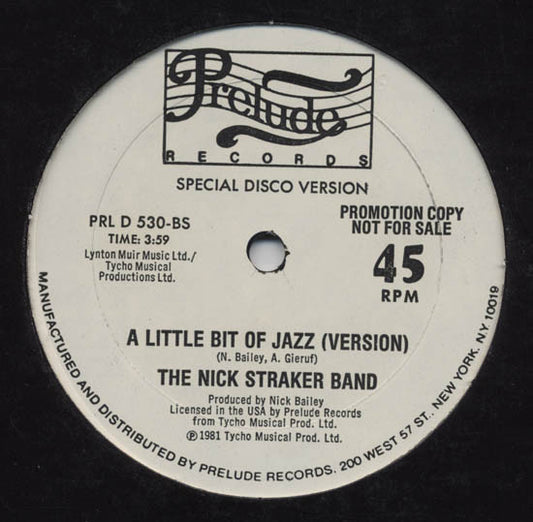 Nick Straker Band : A Little Bit Of Jazz (12", Promo)