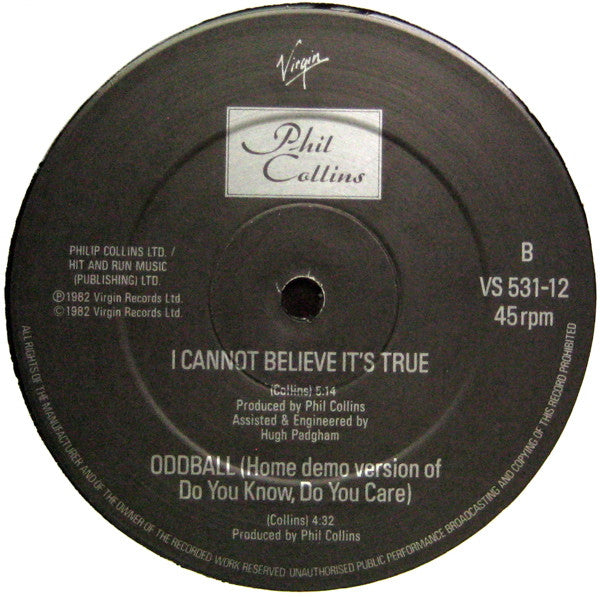 Phil Collins : You Can't Hurry Love (12", Single)