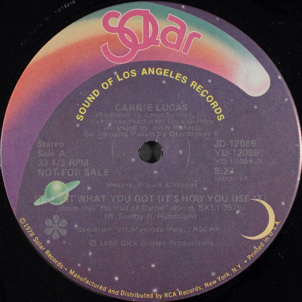 Carrie Lucas : It's Not What You Got (It's How You Use It) (12", Promo)