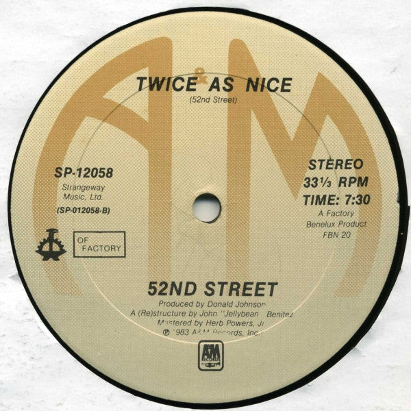 52nd Street : Cool As Ice (12")