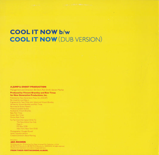 New Edition : Cool It Now (12", Single, Glo)