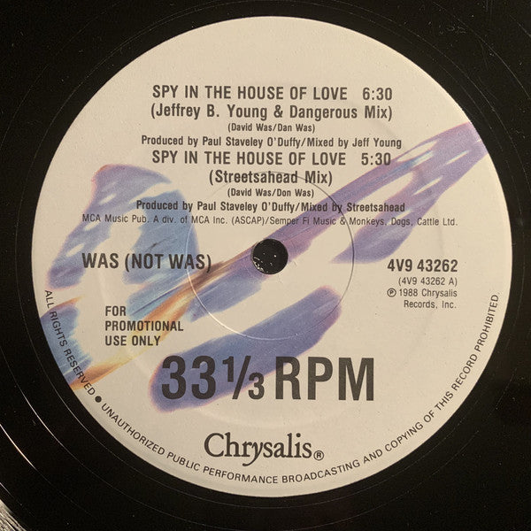 Was (Not Was) : Spy In The House Of Love (12", Promo)