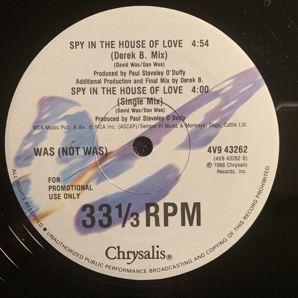 Was (Not Was) : Spy In The House Of Love (12", Promo)