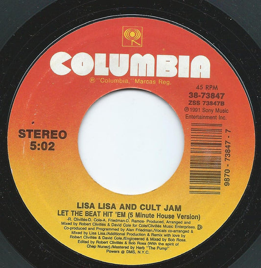 Lisa Lisa & Cult Jam : Let The Beat Hit 'Em (7")