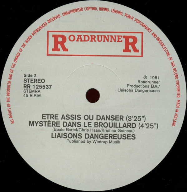 Liaisons Dangereuses : Los Niños Del Parque (12", No )