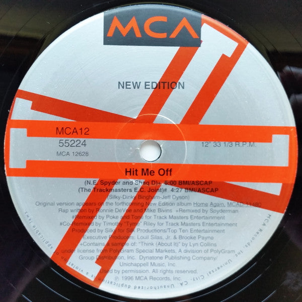 New Edition : Hit Me Off (12", Single)