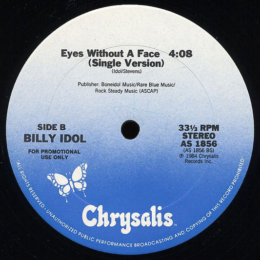 Billy Idol : Eyes Without A Face (12", Single, Promo)