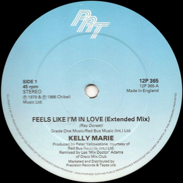 Kelly Marie / Ellie Warren : Feels Like I'm In Love / Shattered Glass (12")
