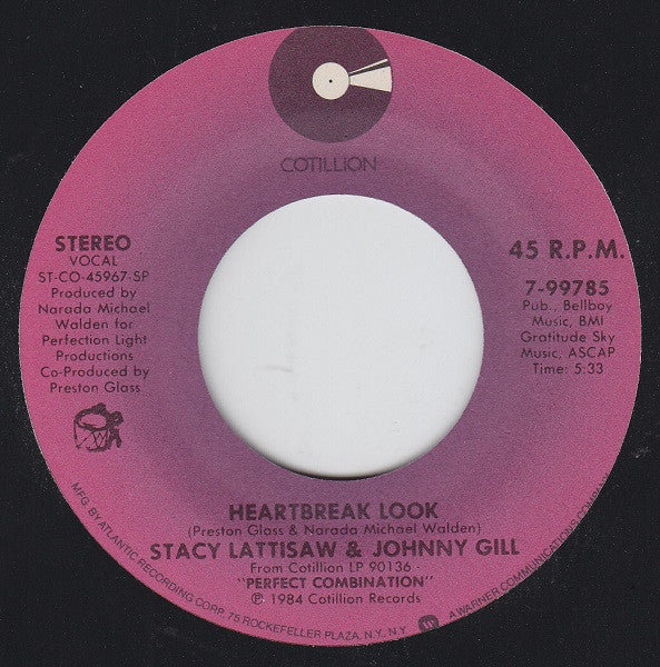 Stacy Lattisaw & Johnny Gill : Perfect Combination / Heartbreak Look (7", Single)