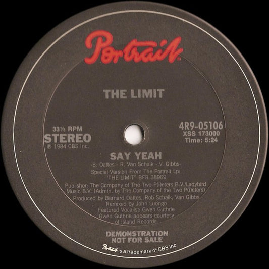 The Limit (2) : Say Yeah (12", Promo)
