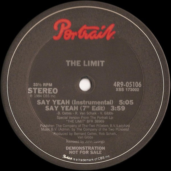The Limit (2) : Say Yeah (12", Promo)