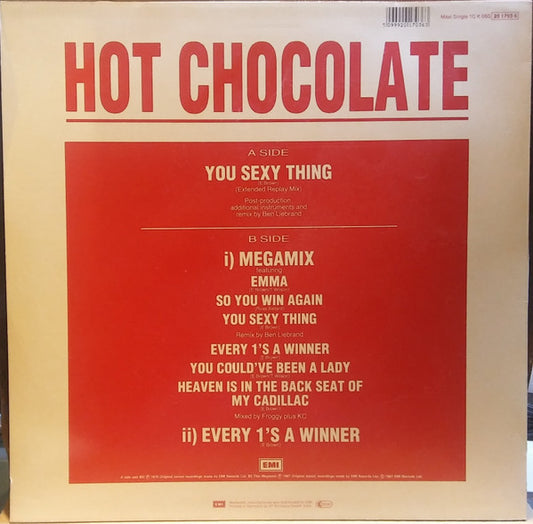 Hot Chocolate : You Sexy Thing (Extended Replay Mix) / Megamix (12", Maxi, P/Mixed)