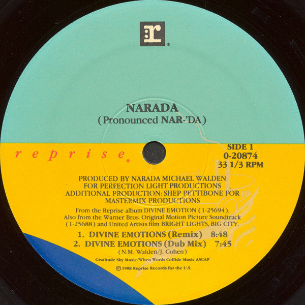 Narada Michael Walden : Divine Emotions (12", Maxi)