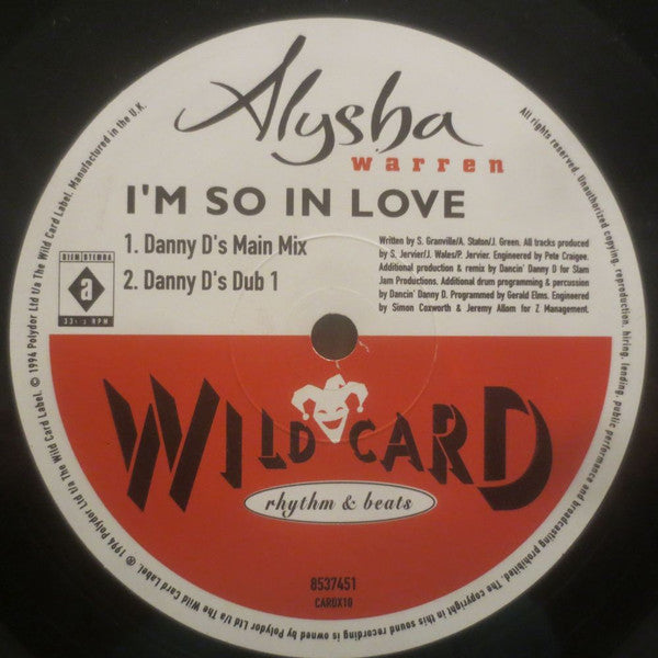 Alysha Warren* : I'm So In Love (12", Maxi)