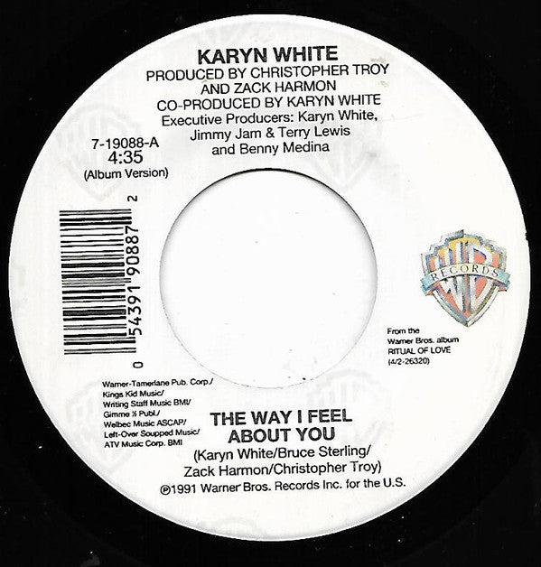Karyn White : The Way I Feel About You (7", Single)