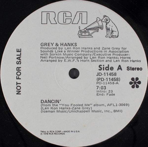 Grey And Hanks : Dancin' (12", Promo)
