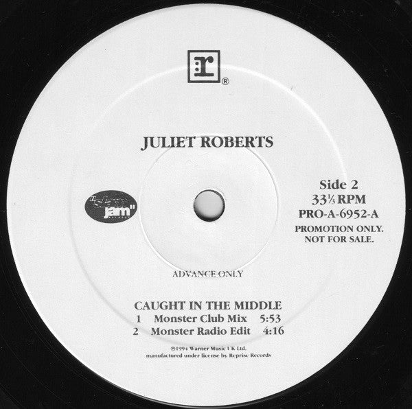 Juliet Roberts : Caught In The Middle (12", Advance, Promo)