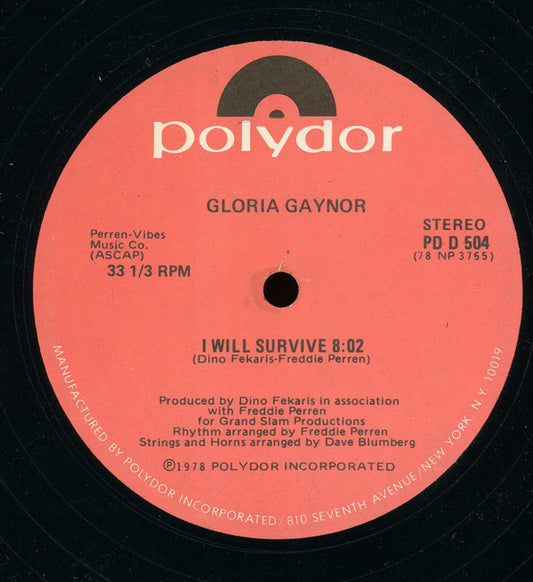Gloria Gaynor : Substitute / I Will Survive (12", Gol)