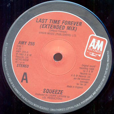 Squeeze (2) : Last Time Forever (12")