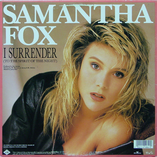 Samantha Fox : Naughty Girls (Need Love Too) / I Surrender (To The Spirit Of The Night) (12", Single)