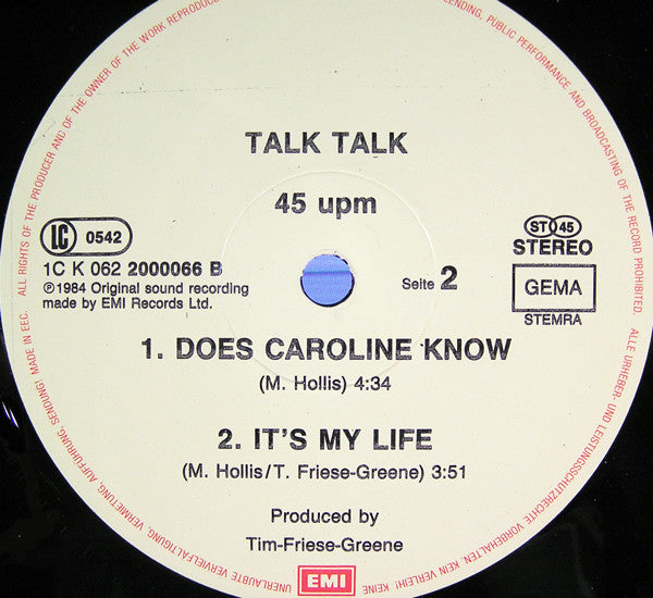 Talk Talk : It's My Life (12", Maxi)