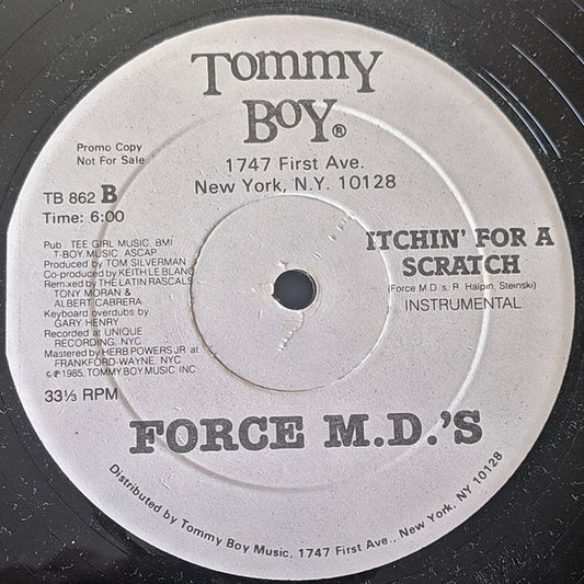 Force M.D.'s* : Itchin' For A Scratch (12", Promo)