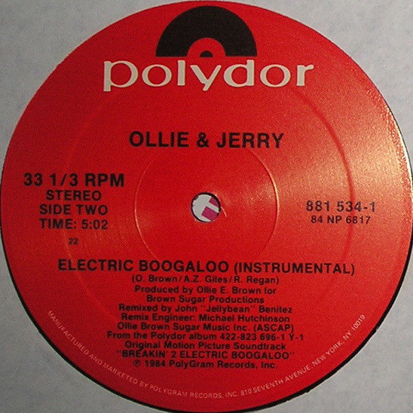 Ollie & Jerry* : Electric Boogaloo (12")