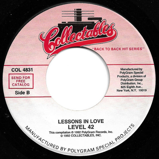 Level 42 : Something About You / Lessons In Love (7")