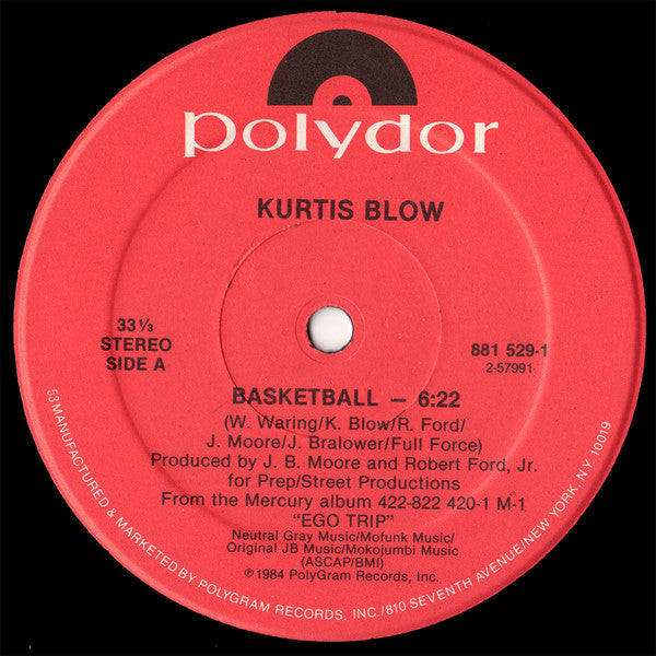 Kurtis Blow / Ralph MacDonald : Basketball / The Game (12", Single, Ltd, S/Edition)
