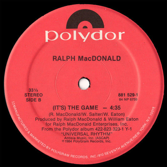 Kurtis Blow / Ralph MacDonald : Basketball / The Game (12", Single, Ltd, S/Edition)
