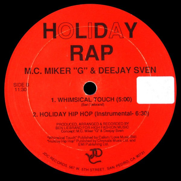 M.C. Miker "G" & Deejay Sven* : Holiday Rap (12")