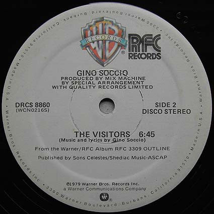 Gino Soccio : Dance To Dance / The Visitors (12")