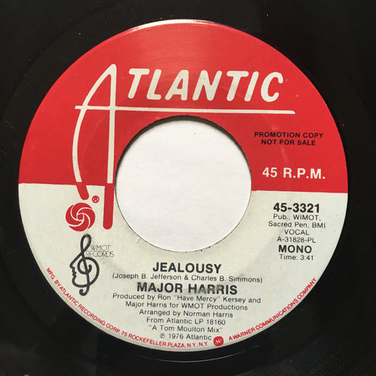 Major Harris : Jealousy (7", Mono, Promo)