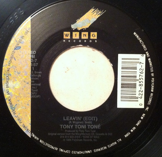 Tony! Toni! Toné! : Leavin' (7")