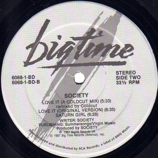 Society (2) : Love It (12")